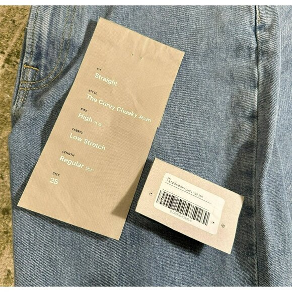 Everlane Curvy Cheeky Jean Light Wash Size 25 NWT (Unattached) - Picture 4 of 10
